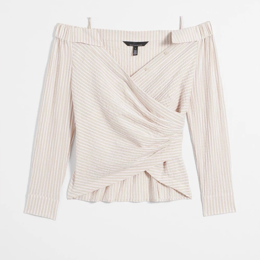 White House Black Market wrap blouse